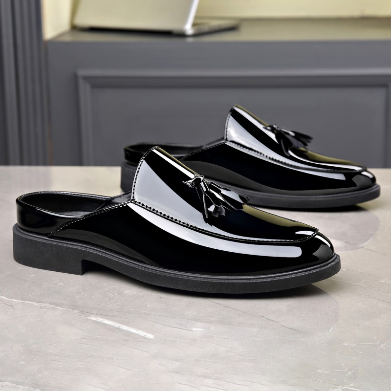 Heren zwarte lakleren muiltjes - Formal Men Daily Wear Footwear recensie en prijs