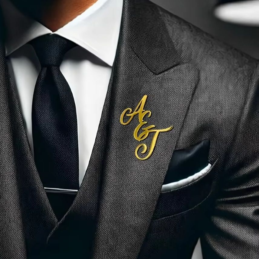 Aangepaste monogram initiële n - Tuxedo Lapel Pin recensie en prijs